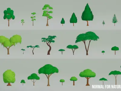 Cozy Style - Tree Pack Low-poly 3D model