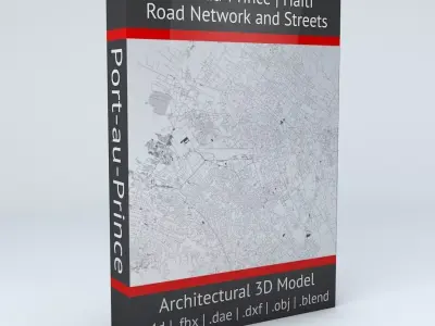 Port au Prince Road Network and Streets 3D model