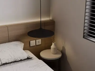 Studio apartmant Low-poly 3D model