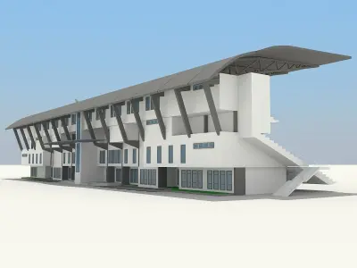 Stadium with seats 3D model