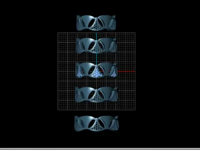 Tri Light Geometric Gold Ring   3D print model