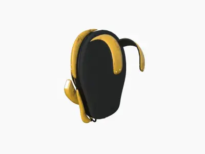 SciFi Backpack D07 Yellow - Fashion Character Design Low-poly 3D model