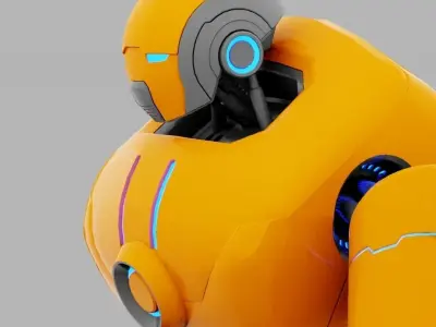 Android rigged - animated character 3D model