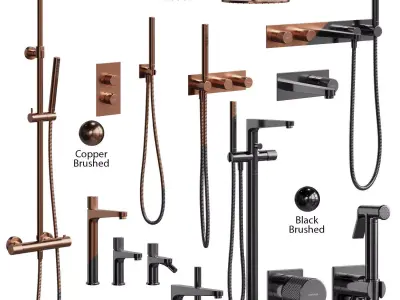 Faucet Set Omnires Contour 3D model