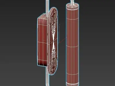 rumba brass wall sconces 3D model