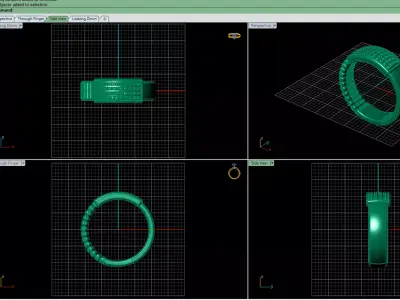 Luxury gold ring 3D print model