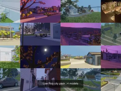 Low Poly city pack