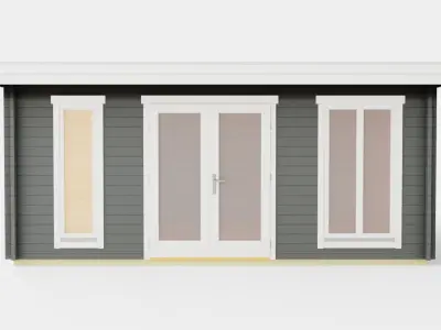 Wooden House Low-poly 3D model