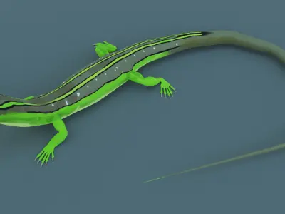 Lizard - Low Poly - Game Ready - PBR - Rigged - PBR
