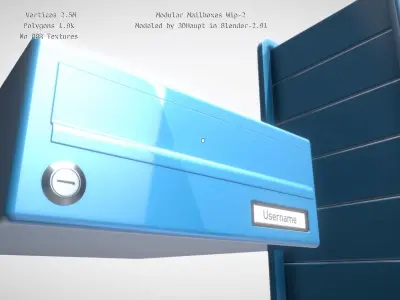 Modular Mailboxes Wip-2  3D model