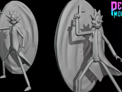 Rick Sanchez from Rick and Morty - 62mm scale miniature  3D print model