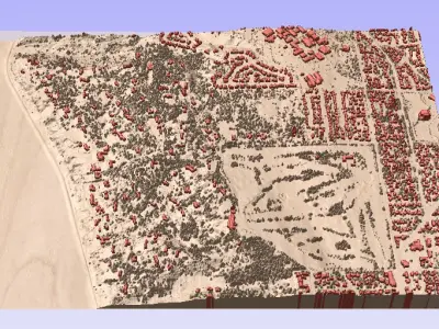 Custom 3d terrain topo model of any place in the world Low-poly 3D model