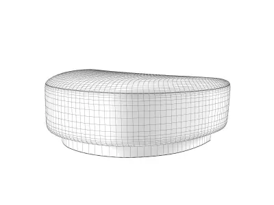 Elysee Armchair and Footrest 3D model