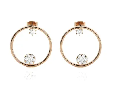 Light wt Women Diamond Earrings  3D print model
