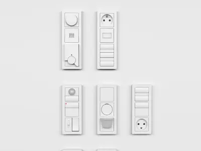 LK FUGA BASE Sockets and Switches 3D model