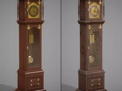 Grandfather Clock new and old versions 3D model