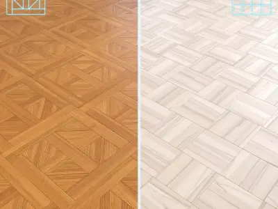 Parquet - Laminate - Wooden floor 2 in 1 Low-poly 3D model 12