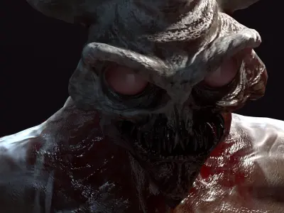 ALIEN CREATURE Low-poly 3D model