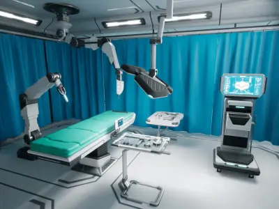 SciFi Hospital Room Props Low-poly 3D model