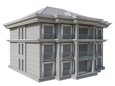 Modern Residential Building 20 3D model