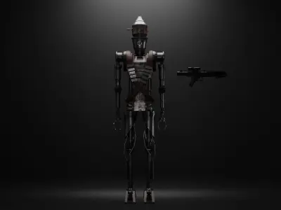 IG Assassin Droid and Blaster 3D model