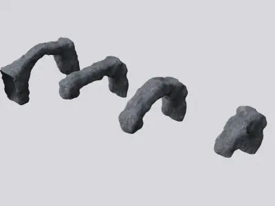 Environmental Cave Rocks Vol2 - Game Ready and PBR Low-poly 3D model