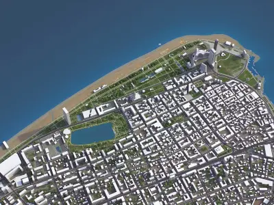 Batumi - City 3D Model Low-poly 3D model