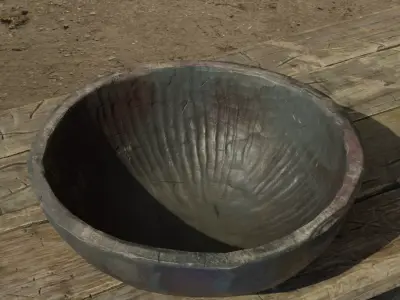 Ceramic bowl Low-poly 3D model