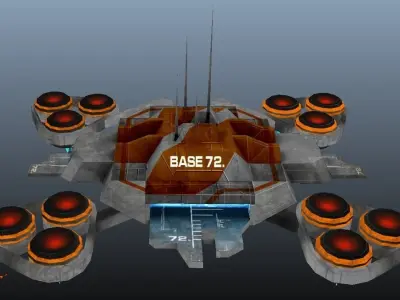 Base 72 Low-poly 3D model
