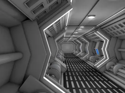 Sci fi Corridor  3D model