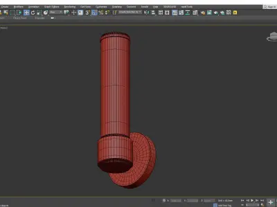 RIGDON SINGLE TUBE WALL SCONCE Low-poly 3D model