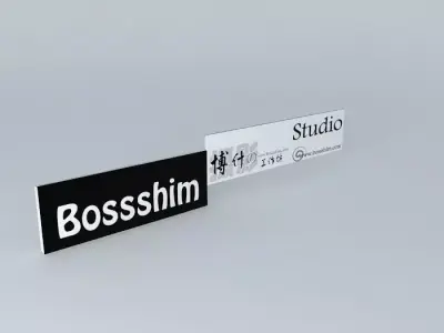Signboard bus station sign in japan Free 3D model