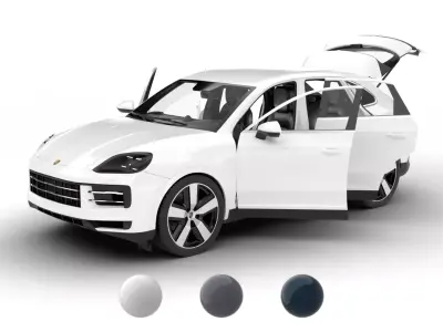 Porsche Cayenne E-Hybrid 2025 HQ 3d model 3D model