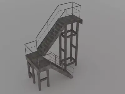 Stairs Metal 3D model