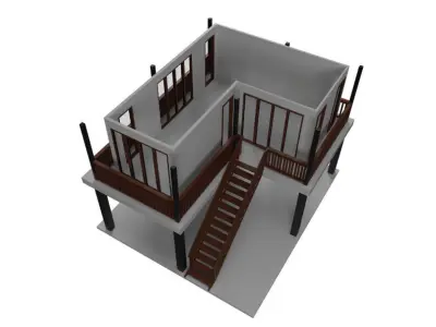 Single house thai style 3D model