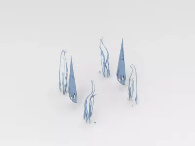 Sci fi squid tower State ray emitters  3D model