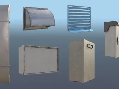 street Prop 0001 3D Model Pack