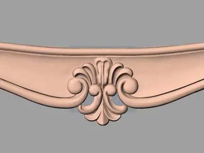 Door flower relief model STL format for CNC carving E468 3D model