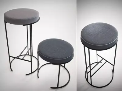Nina stool and stool 3D model