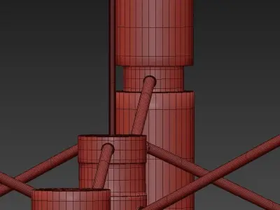 EDGAR gold chandelier 3D model