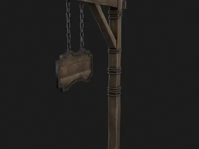 Medieval sign 3D model