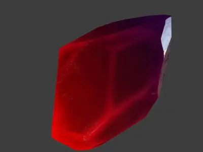 crystal cube Low-poly 3D model