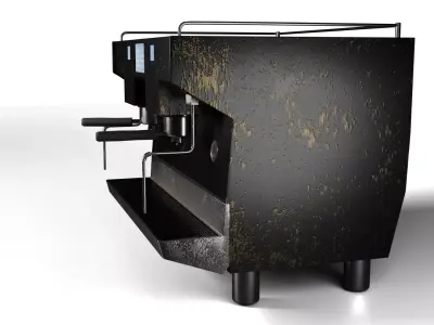 Commercial Coffee Espresso Maker Optimized Low-Poly PBR Low-poly 3D model