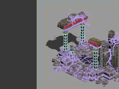 Kashayana Buddha in the ruins of the forest 4 3D model