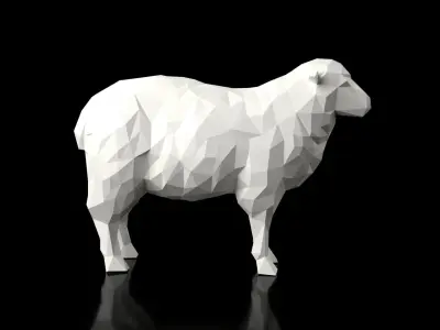 Sheep Low Poligonal Low-poly 3D model