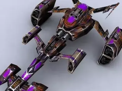 3DRT - Sci-Fi Fighters Fleet  - Fighter 5  Low-poly 3D model