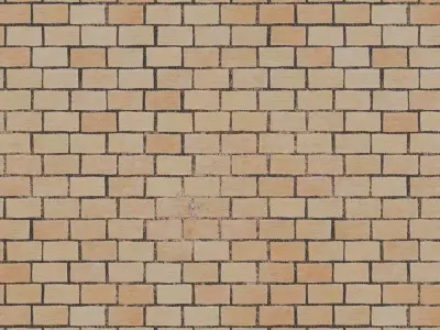 Classic Rectangular Stone Brick Paving PBR Seamless Texture