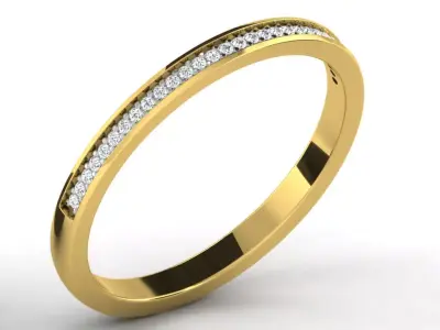 Diamond Ring For Women 3d Print Model 3D print model 24