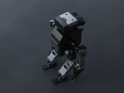 robotic mech scifi planet  3D model