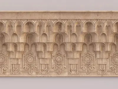 Muqarnas Architectural Cornice 006 3D model